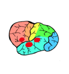 脳-brain-(大脳皮質)（個別スタンプ：24）