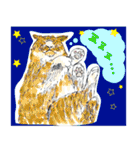 タレ耳のデブ猫と青い目の猫（個別スタンプ：40）