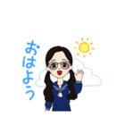 【LINEアバター】真面目ちゃん（個別スタンプ：5）