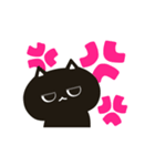 ちいさな黒猫【うごくデカ文字】（個別スタンプ：19）
