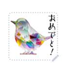 ⚫伝統工芸 硝子細工の鳥【セリフ変更可能】（個別スタンプ：22）