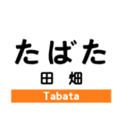 飯田線3(市田- 岡谷)の駅名スタンプ（個別スタンプ：22）