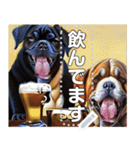 お酒が待てないブルドッグ犬（個別スタンプ：24）