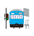 電車と駅（青色）3（個別スタンプ：3）