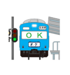 電車と駅（青色）3（個別スタンプ：5）