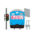 電車と駅（青色）3（個別スタンプ：9）