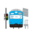 電車と駅（青色）3（個別スタンプ：15）