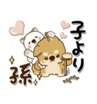 柴犬 ちゃちゃ丸たち 31『じぃじ＆ばぁば』（個別スタンプ：4）