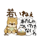 柴犬 ちゃちゃ丸たち 31『じぃじ＆ばぁば』（個別スタンプ：23）