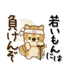 柴犬 ちゃちゃ丸たち 31『じぃじ＆ばぁば』（個別スタンプ：32）