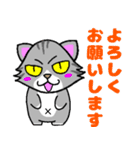 ちょっと目つきの悪い猫3⭐でか文字（個別スタンプ：10）