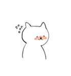 しろねこ（敬語)（個別スタンプ：4）