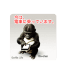 京都のキンちゃんチビゴリラ. ゴリラライフ（個別スタンプ：34）