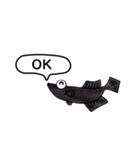 メダカ ブラックダイヤ光体型（個別スタンプ：32）