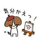 キャバリアだけどボブヘア（個別スタンプ：16）