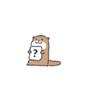 無口なカワウソ君（個別スタンプ：3）