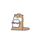 無口なカワウソ君（個別スタンプ：7）