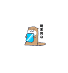 無口なカワウソ君（個別スタンプ：14）
