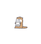 無口なカワウソ君（個別スタンプ：16）