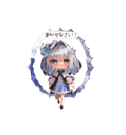 銀髪ガール2（個別スタンプ：1）