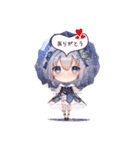 銀髪ガール2（個別スタンプ：8）