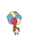動く／ばるーんがーる風船少女balloon girl（個別スタンプ：7）