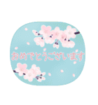 大人可愛いお花のスタンプ2(日本語)修正版（個別スタンプ：19）