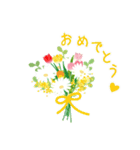 大人可愛いお花のスタンプ2(日本語)修正版（個別スタンプ：22）