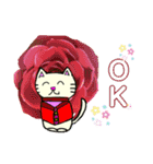 花と妖精にゃんにゃん（個別スタンプ：5）