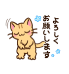 茶トラねこの敬語あいさつ（個別スタンプ：21）