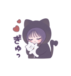 恋する黒猫ちゃん（個別スタンプ：37）