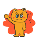 ほっぺハートくまちゃんの丁寧なあいさつ（個別スタンプ：8）