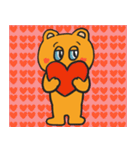 ほっぺハートくまちゃんの丁寧なあいさつ（個別スタンプ：32）