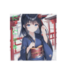 志奈さん、小学生の頃（個別スタンプ：4）
