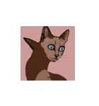 変な猫のスタンプ その1（個別スタンプ：5）