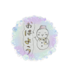 ゆるかわ雪だるま（個別スタンプ：1）