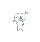 白い生命体（オリキャラ）（個別スタンプ：9）