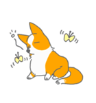 キツネみたいなしっぽのコーギー 春版（個別スタンプ：5）