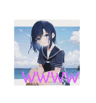 志奈さん中学生の頃（個別スタンプ：11）