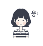 かわいい女の子。韓国語5（個別スタンプ：4）