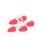 【台湾版】春 苺 卒業 本音で生きるウサギ（個別スタンプ：3）