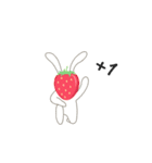【台湾版】春 苺 卒業 本音で生きるウサギ（個別スタンプ：5）