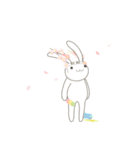 【台湾版】春 苺 卒業 本音で生きるウサギ（個別スタンプ：18）
