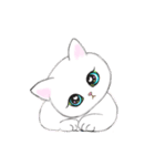 ❤️ずっと使える動く可愛い白猫アニメ（個別スタンプ：15）