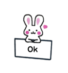 うさちゃんメッセージスタンプ（個別スタンプ：4）