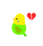 インコとハート（個別スタンプ：8）