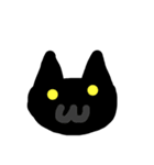 謎のくろねこちゃん（個別スタンプ：24）