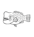 絵に書いた魚（個別スタンプ：3）