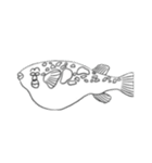 絵に書いた魚（個別スタンプ：4）