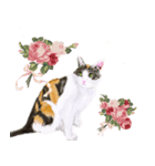 三毛猫ミカたんお花シリーズ（個別スタンプ：3）